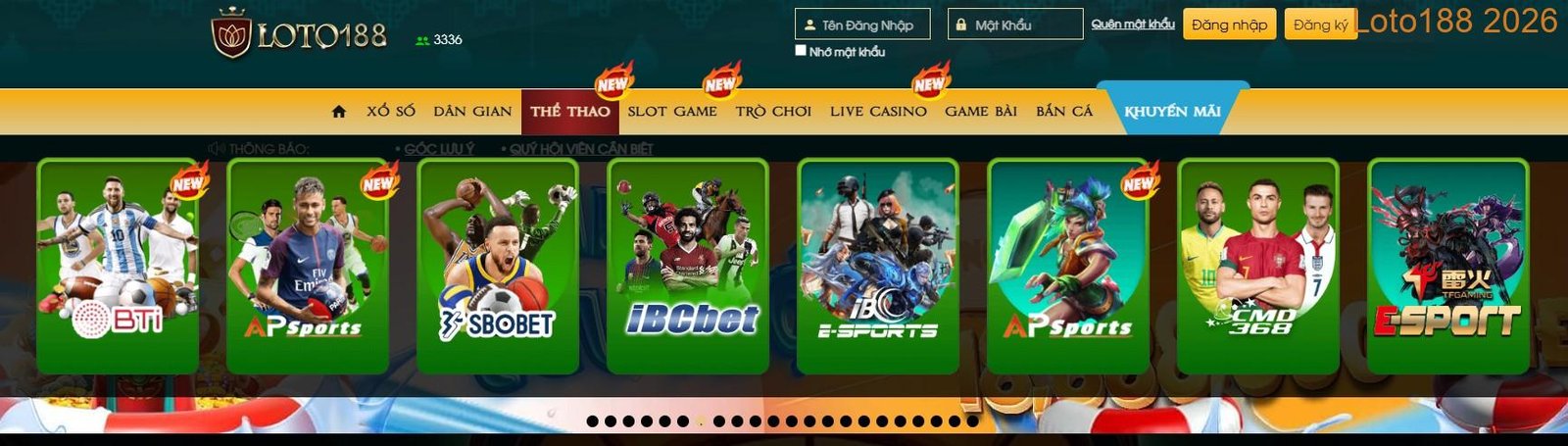 the thao loto188 2026